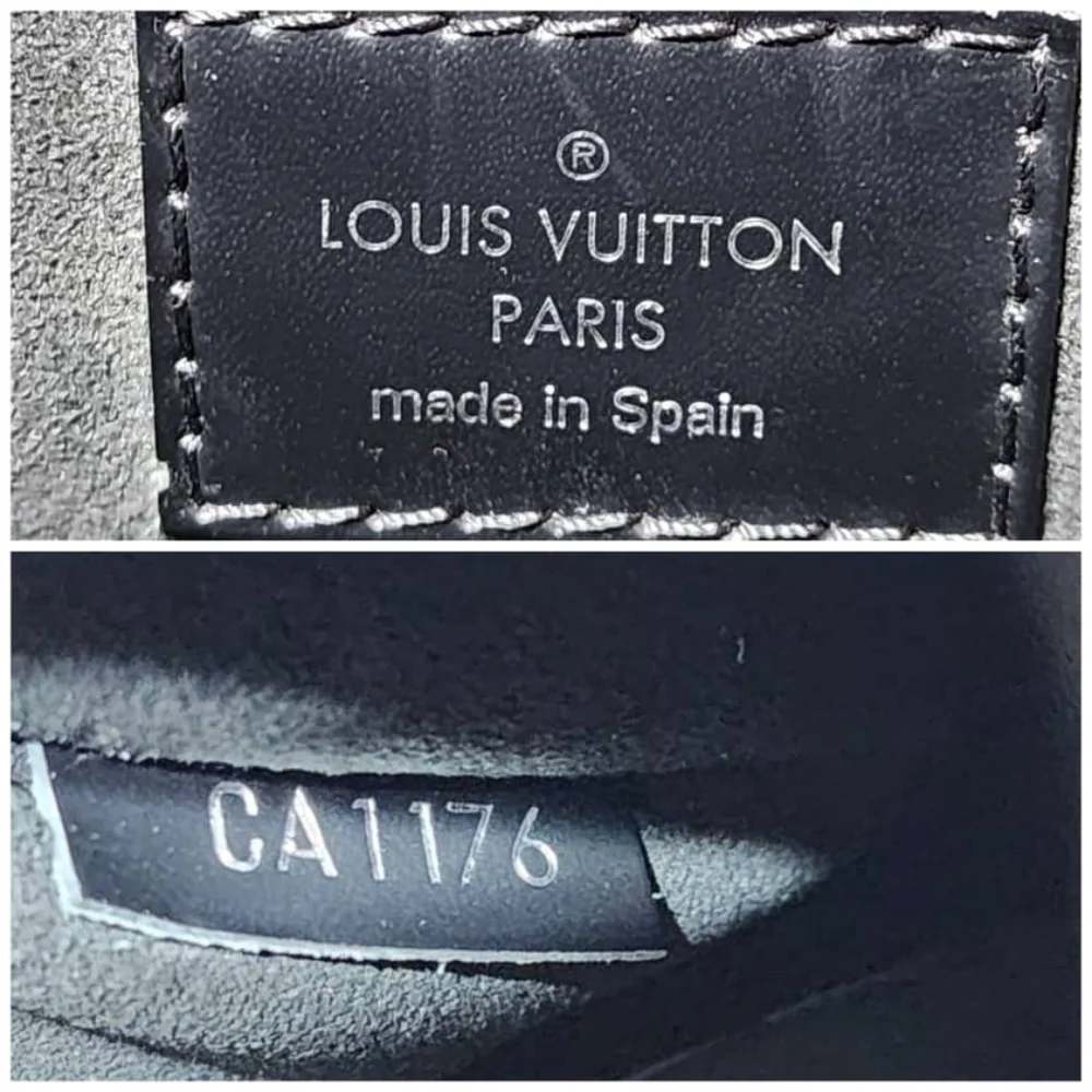 Authentic LOUIS VUITTON Epi Leather Cluny Satchel Bag Black